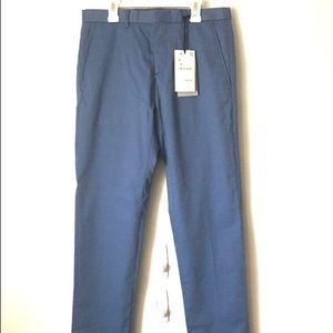 NEW Zara Man Ceramica Wool Blue Slacks Size 30 US